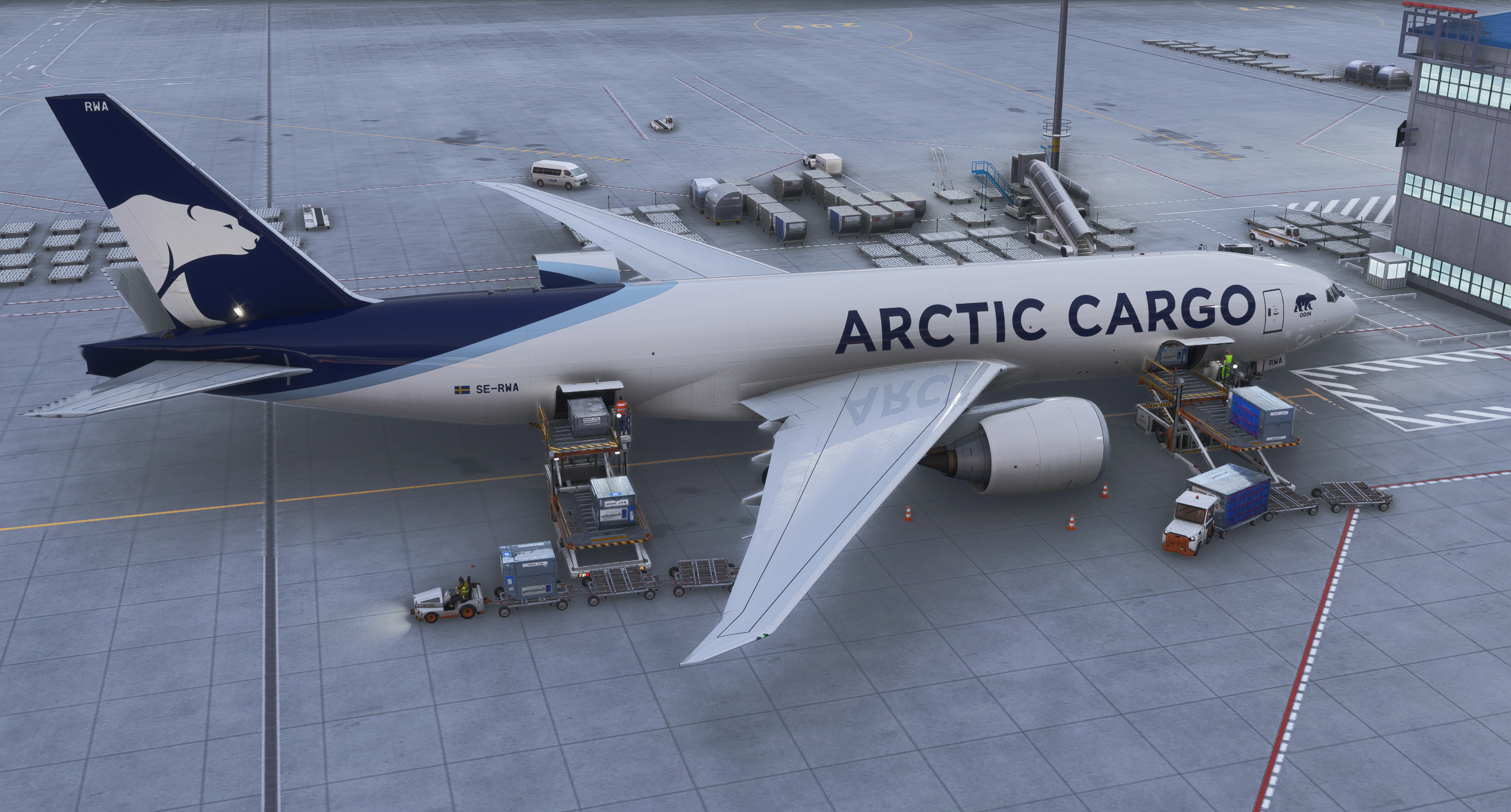 Arctic Cargo aircraft on tarmac